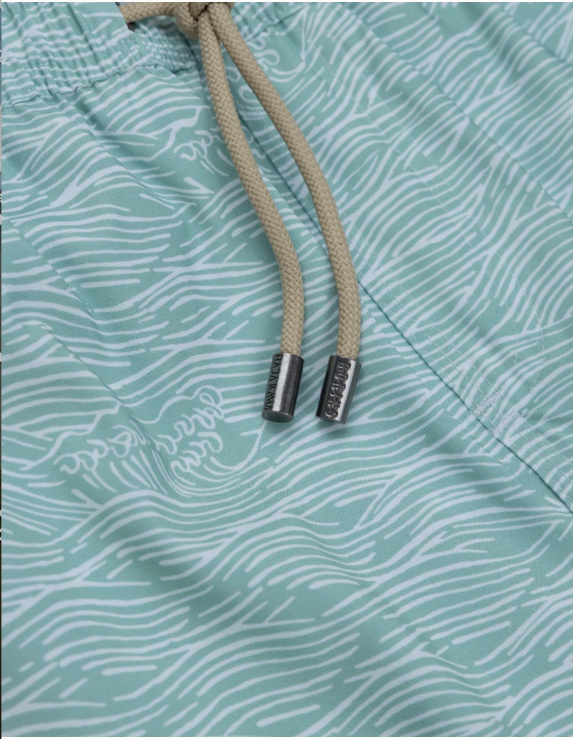 Baja Llama M Roll TIdes Stretch Swimsuit FERN GREEN