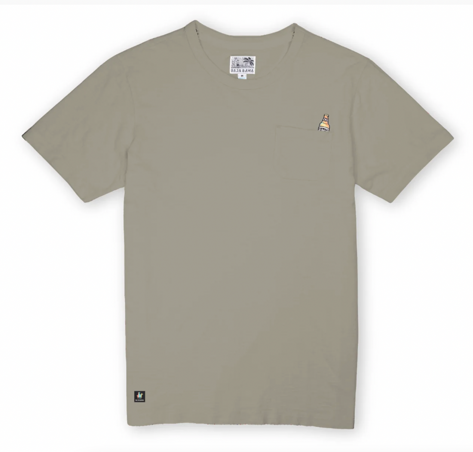Baja Llama M SS Slub Tee Cerveza For My Face BROWN