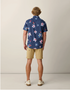 Baja Llama M SS Flower Powers Mojave Shirt BLUE