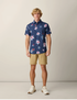 Baja Llama M SS Flower Powers Mojave Shirt BLUE