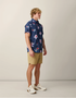 Baja Llama M SS Flower Powers Mojave Shirt BLUE