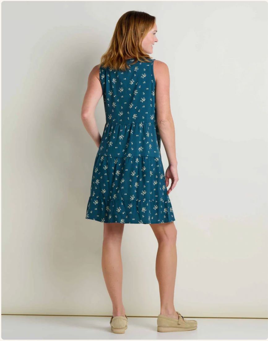 Toad & Co W Manzana Tiered Tank Dress MIDNIGHT PRINT
