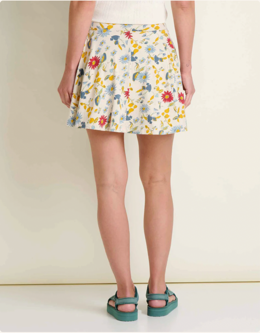 Toad & Co W Birdie Skort ALMOND PRINT