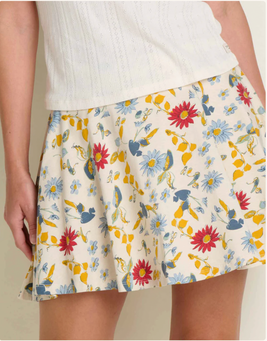 Toad & Co W Birdie Skort ALMOND PRINT