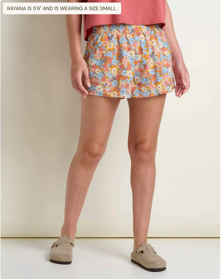 Toad & Co W Sunkissed Pull On Short SUNSET PRINT