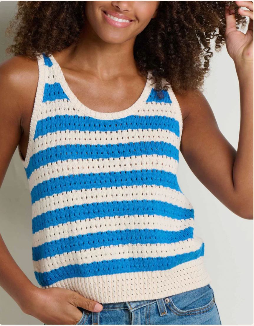 Toad & Co W Bianca Pointelle Tank SALT PATTERN