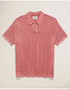 Flag & Anthem M SS Gaffney Acid Wash Sweater Polo WASHED RED