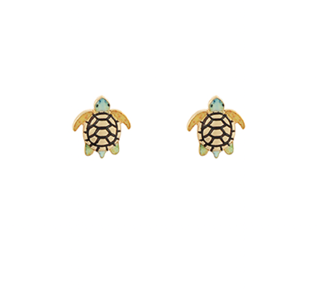 Golden Stella Turtle Studs GOLD MULTI