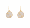 Golden Stella Cream Round Starfish & Shell Earring GOLD
