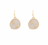 Golden Stella Cream Round Starfish & Shell Earring GOLD