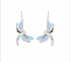 Golden Stella Dragonfly Abalone Earrings SILVER