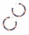 Golden Stella Patriotic Glitter Hoop Earrings RED WHITE BLUE