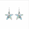 Golden Stella Starfish Abalone Earrings SILVER