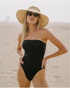 Hemlock Hat Co Luna Packable Wide Brim Visor SAND