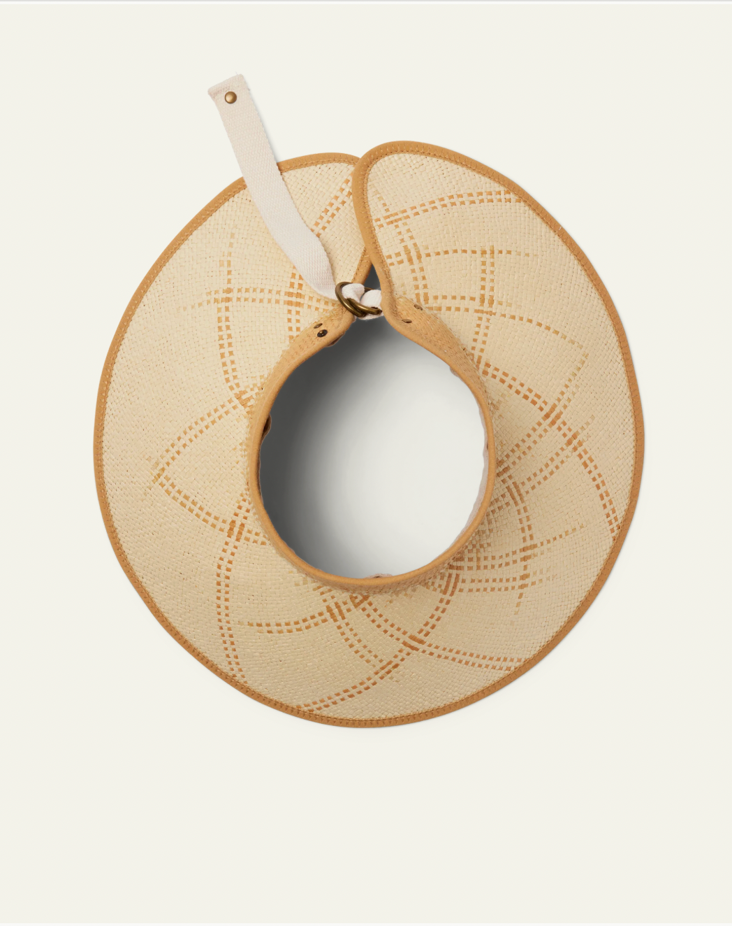 Hemlock Hat Co Luna Packable Wide Brim Visor SAND