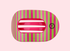 Teleties Large Flat Round Clip SUMMER CRUSH