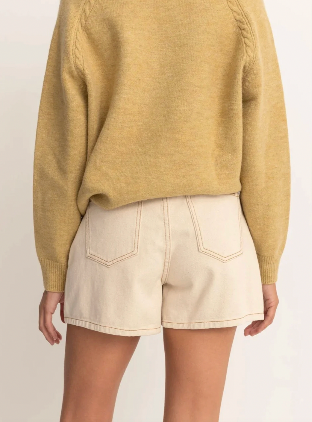 Rhythm W Staple Denim Short ECRU