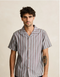 Rhythm M SS Vacation Stripe Shirt CHOCOLATE