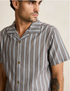 Rhythm M SS Vacation Stripe Shirt CHOCOLATE