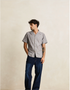 Rhythm M SS Vacation Stripe Shirt CHOCOLATE