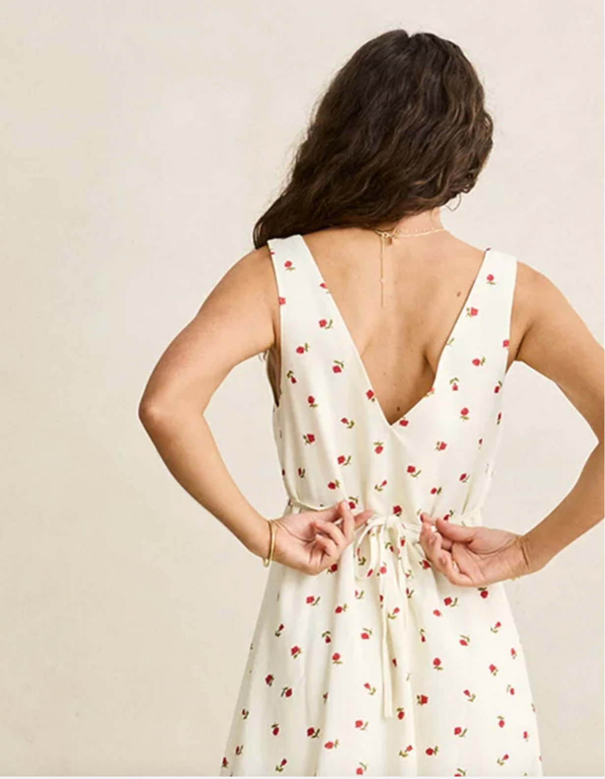 Rhythm W Mila Floral Mini Dress CREAM
