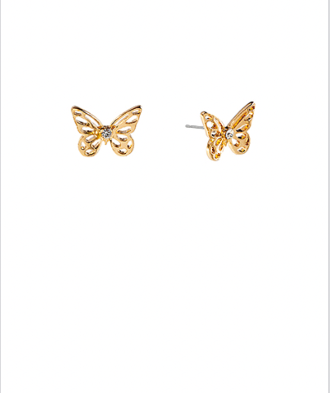 Golden Stella Butterfly Stud Earrings GOLD