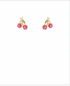 Golden Stella Cherry Stud Earrings RED/GOLD