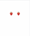 Golden Stella Strawberry Stud Earrings RED