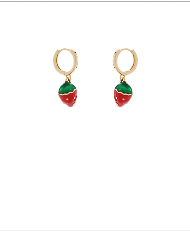 Golden Stella Strawberry Drop Earrings GOLD