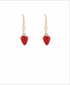 Golden Stella Strawberry Dangle Earrings GOLD