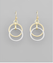 Golden Stella Double Circle Earring TWOTONE
