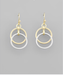 Golden Stella Double Circle Earring TWOTONE