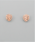 Golden Stella Tropical Leaf Studs ROSE GOLD