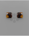 Golden Stella Acrylic Square Studs TORTOISE