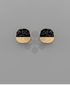 Golden Stella Stone Square Studs BLACK/GOLD