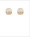 Golden Stella Stone Square Studs IVORY/GOLD