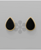 Golden Stella Teardrop Post Earrings BLACK/GOLD