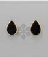 Golden Stella Teardrop Post Earrings BLACK/GOLD
