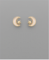 Golden Stella Shell Moon & Star Earrings MOP/GD