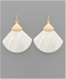 Golden Stella Capped Fan Shell Earrings IVORY