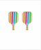 Golden Stella Stripe Pickleball Paddle Earrings MULTI