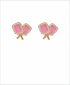 Golden Stella Pickleball Paddle Pearl Earrings PINK