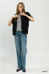 Umgee W SS Knit Cardigan Top BLACK