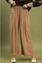Umgee W Linen Pinstripe Wide Leg Pants LATTE