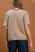 Umgee W SS Knit Cardigan Top LATTE