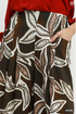 Umgee W Border Print Pleated Pants KHAKI