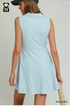 Umgee W Sleeveless 1/4 Zip Dress BLUE AURA