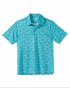 Chubbies M SS Performance Polo THE CART-TAILS TURQUOISE/AQUA