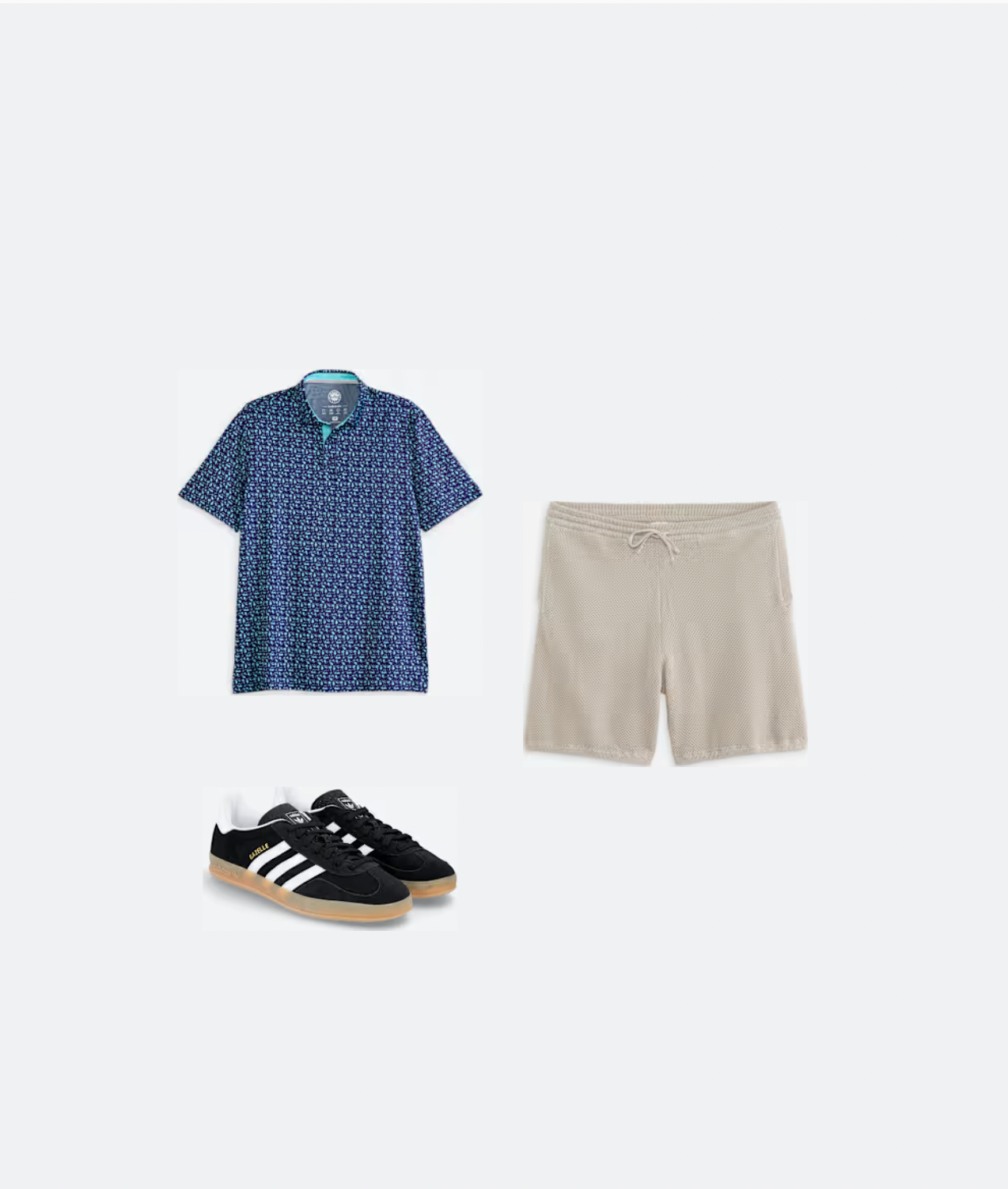 Flag & Anthem M Camden Golf Print Polo NAVY COMBO