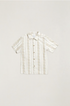 Rhythm M SS Paisley Stripe Shirt NATURAL
